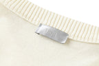 CD Embroidered Logo Sweater Beige Wool Cotton