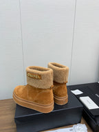CC Ankle Boots Brown Yellow Suede