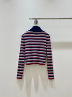 Celine 25 Striped Sweater Red Blue White Wool 308020