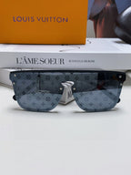 WAIMEA SUNGLASSES 581362 IN BLACK ACETATE MONOGRAM ON LENS