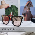 TRIOMPHE SUNGLASSES 548589 IN BLACK ACETATE GRADIENT SMOKE LENSES