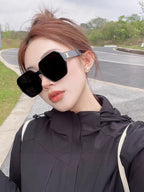 TRIOMPHE SUNGLASSES 552772 IN BLACK ACETATE