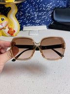 SQUARE FRAME SUNGLASSES 573309 IN ACETATE EMBOSSED LOGO
