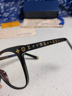 CAT EYE SUNGLASSES Z1657W IN BLACK ACETATE MONOGRAM LOGO
