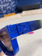 RECTANGLE SUNGLASSES 575847 IN BLUE MIX MULTICOLOR ACETATE