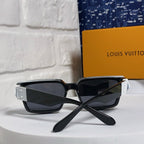 RECTANGLE SUNGLASSES 575849 BLACK IN ACETATE