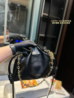 MEDIUM FLAMENCO PURSE 29 IN BLACK NAPPA LAMBSKIN
