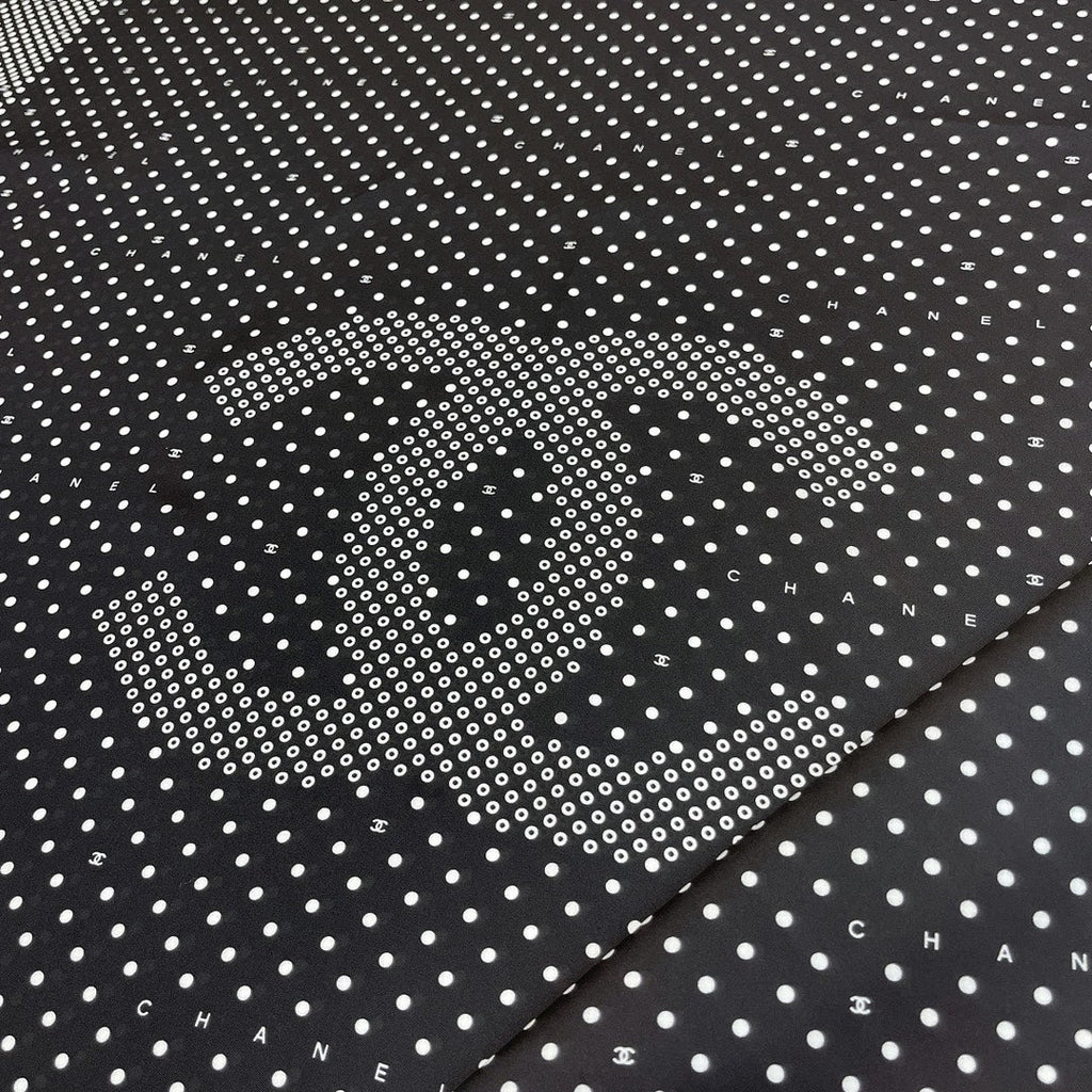 CC Square Scarf 90 CM In Black White Polka Dot  288719