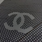 CC Square Scarf 90 CM In Black White Polka Dot  288719