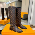 LV 25 Martin Boots 30 Monogram Brown Cowhide 573883