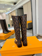 LV 25 Martin Boots 30 Monogram Brown Cowhide 573883