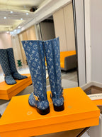 LV 25 Martin Boots 30 Blue Denim 573886