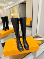 LV  High Boots 55 Black Sheepskin 573731
