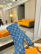 LV Ankle Boots 110 Monogram Blue Denim 573722