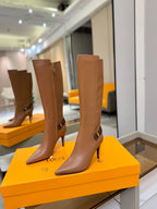 LV 25 Long Boots 90 Tan Calfskin 573878