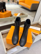 LV Ankle Boots 75 Black Sheepskin 573727