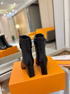 LV Ankle Boots 75 Black Sheepskin 573727