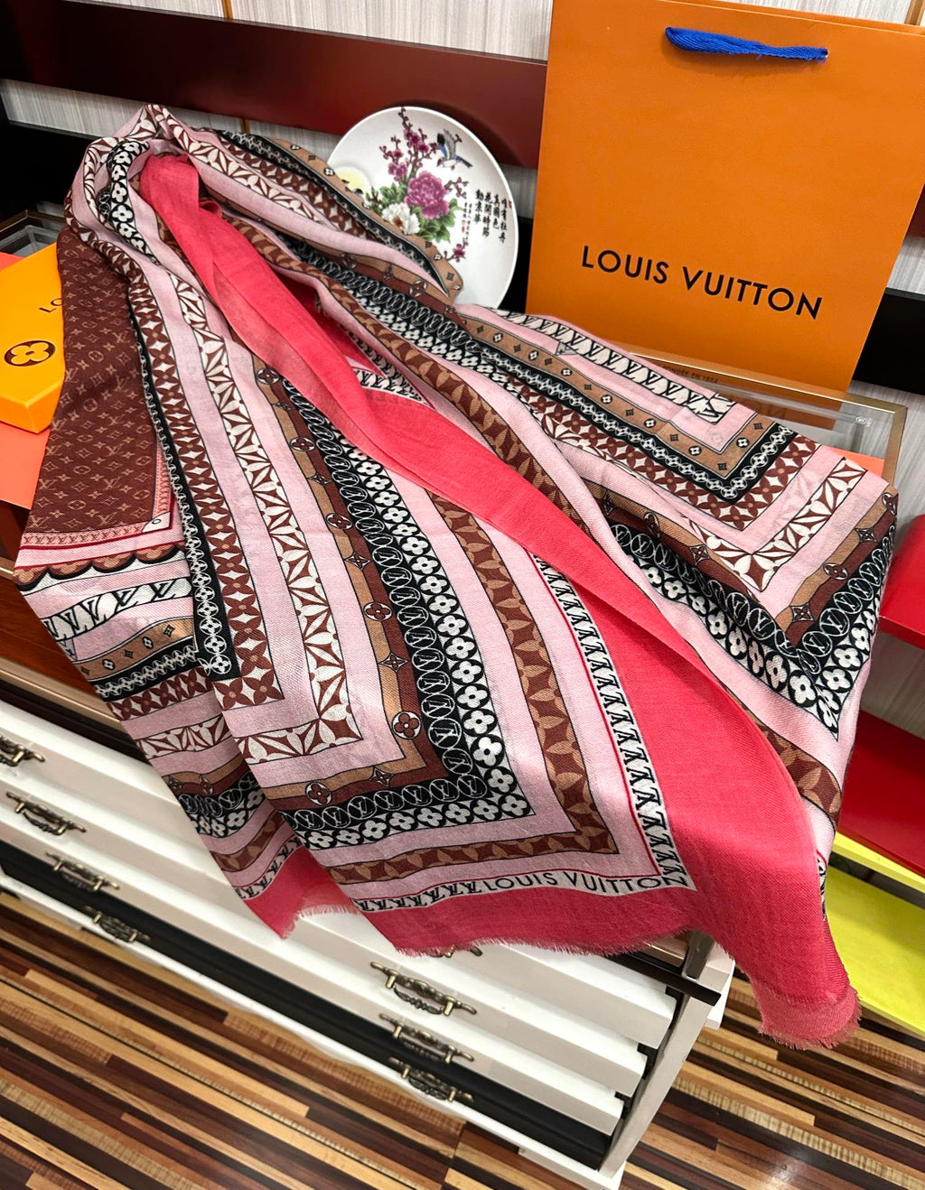 SCARF 200 CM IN COLORFUL CASHMERE 394890