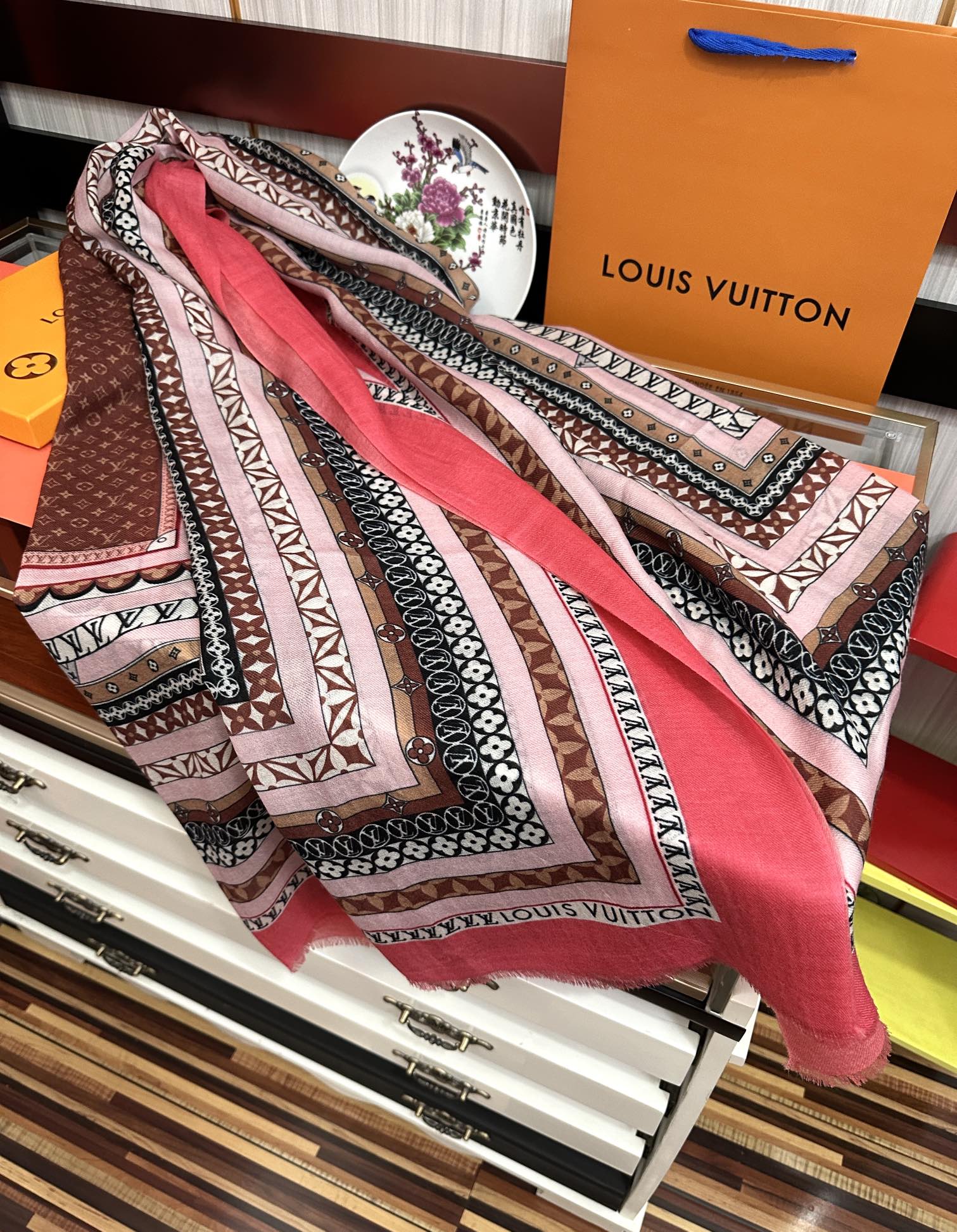 SCARF 200 CM IN COLORFUL CASHMERE 394890