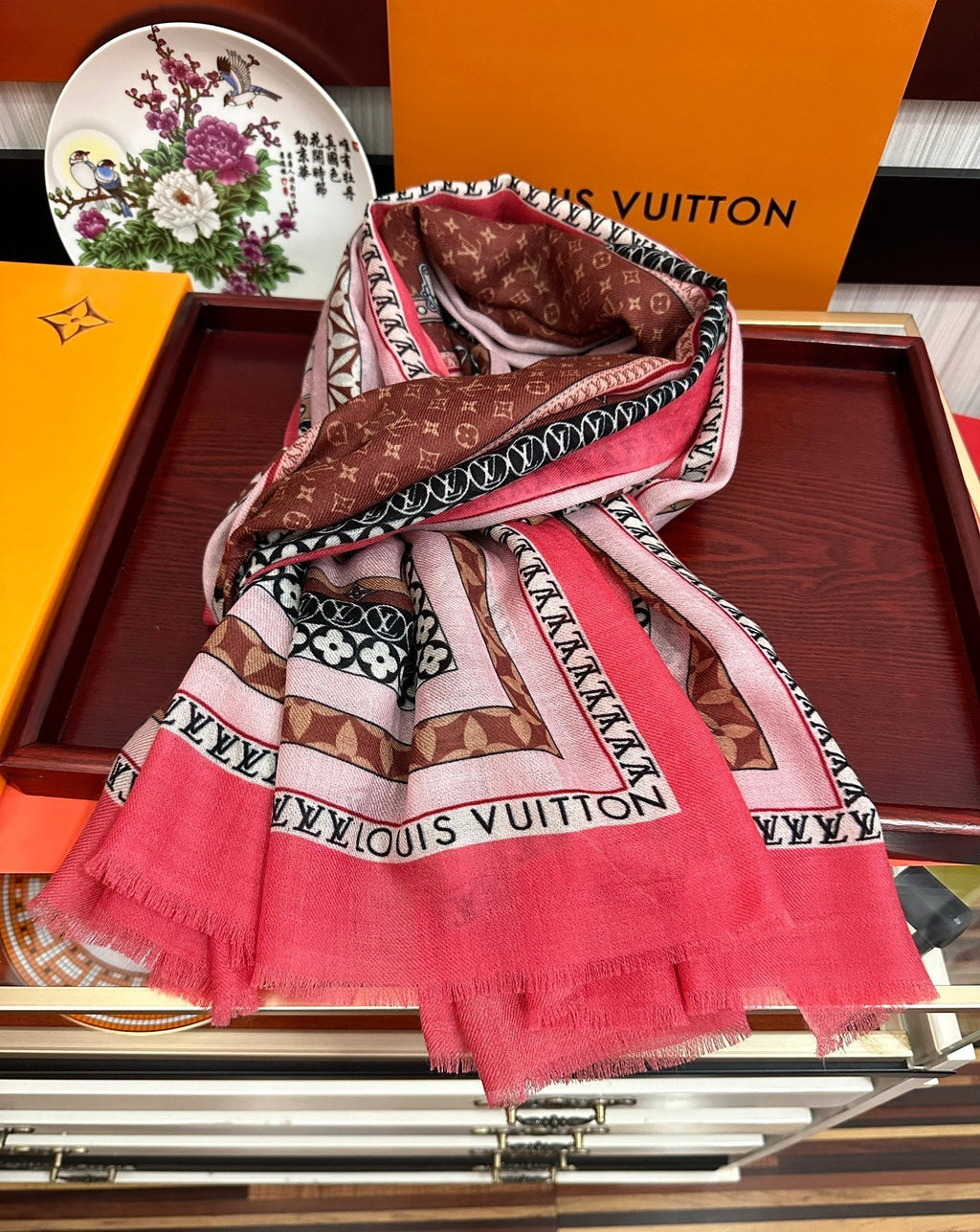 SCARF 200 CM IN COLORFUL CASHMERE 394890