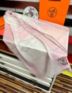 Scarf 90 Cm Pink Mix White Caro Cashmere