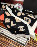 CC 25 Newest Design Scarf 200 CM In White Black Beige Cashmere 292964