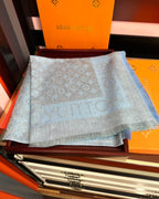 LV  Long Scarf 140cm Baby Blue Cashmere 967312