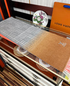 LV Double-Sided Shawl Scarf 200cm Black Brown Cashmere 968695