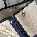 HM Garden Party 36 Bleu Indigo Canvas and Negonda Calfskin 243412