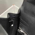 Hermes Black Epsom Leather Kelly 32 Top Handle Bag 249758