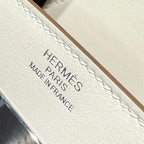 HM Birkin 25 Milkshake White Canvas with Swift Leather Silver Hardware 237310