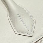 HM Birkin 25 Milkshake White Canvas with Swift Leather Silver Hardware 237310