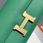 HM Constance Elan 24cm Bag Dark Green Epsom Leather Gold Hardware