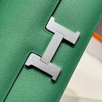 HM Constance Elan 24cm Bag Dark Green Epsom Leather Silver Hardware