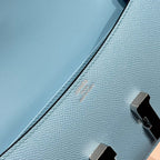 HM Constance Elan 24cm Bag Cloud Blue Epsom Leather Silver Hardware