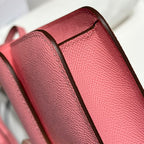 HM Constance Elan 24cm Bag Pink Epsom Leather Silver Hardware