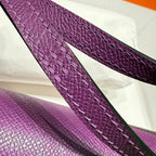 HM Constance Elan 24cm Bag Purple Epsom Leather Gold Hardware
