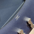 HM Constance Elan 24 Midnight Blue Epsom Silver Hardware 237341