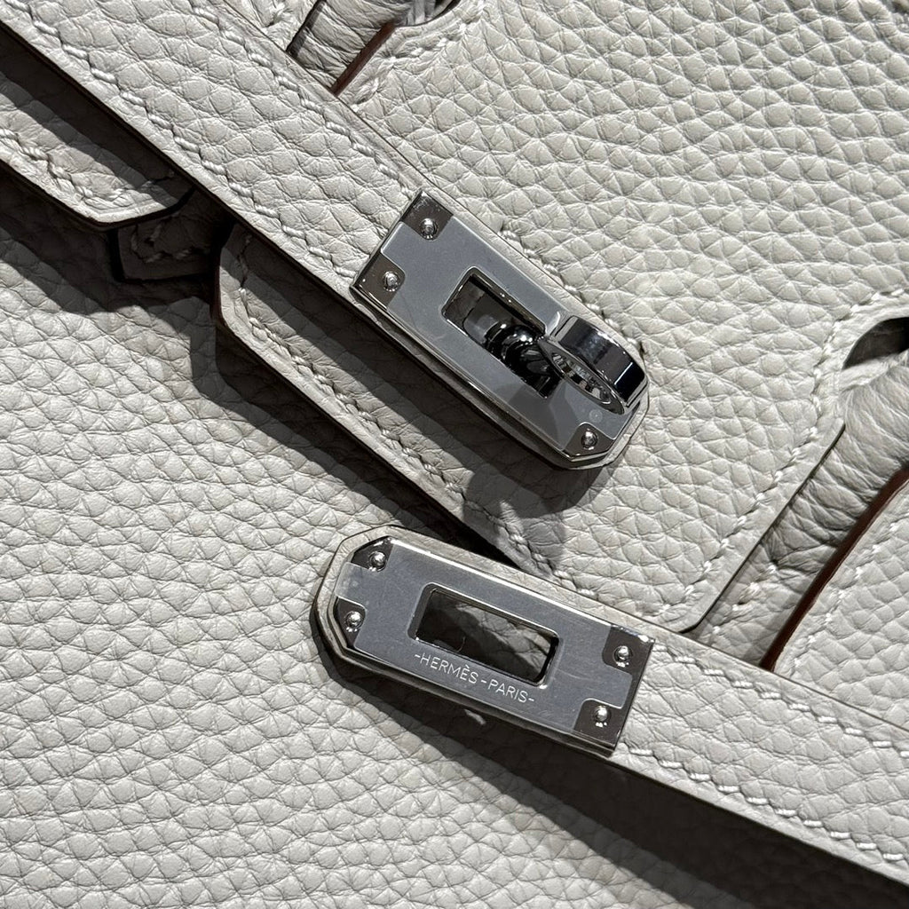 HM Birkin 35cm Pearl Grey Togo Leather Silver Hardware