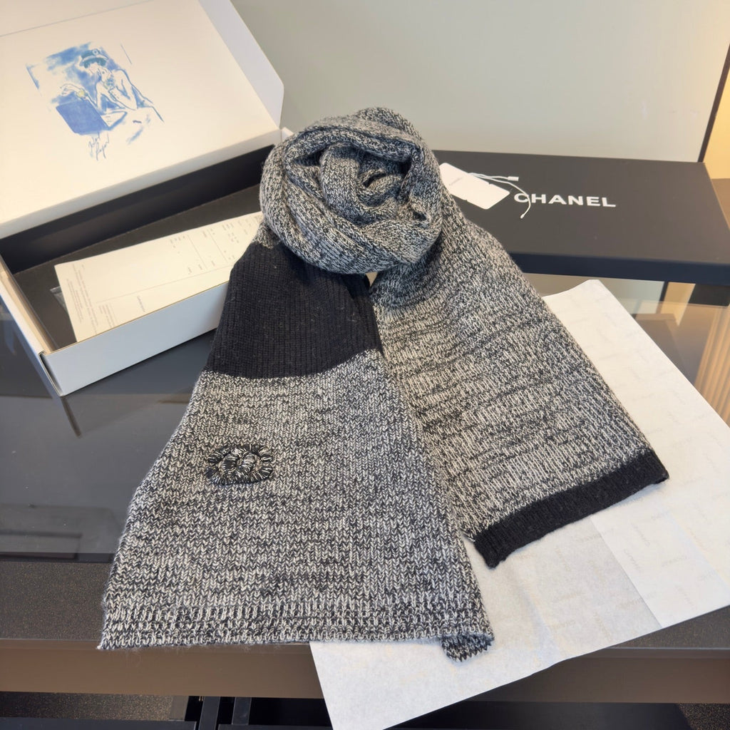 CC 25 Classic Scarf 170cm Gray Wool 293469