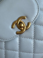 cc 24a nano 19cm kelly shopper bag cloud blue lambskin