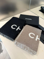 CC Scarf 200 CM In Brown Mix White Cashmere 401298