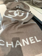 CC Scarf 200 CM In Brown Mix White Cashmere 401298