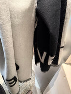 CC Scarf 200 CM In Black Mix Grey Cashmere 401299