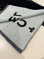 CC Scarf 200 CM In Black Mix Grey Cashmere 401299
