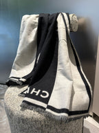 CC Scarf 200 CM In Black Mix White Cashmere 422916