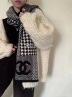 CC Scarf 190CM In Grey White Cashmere 424835