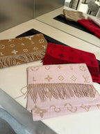 LV Reykjavik Scarf 220cm Brown Beige Cashmere 967214