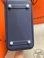 HM Birkin 25cm Navy Blue Togo Leather Silver Hardware