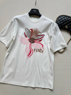 Fendi Orchid T-shirt White Cotton